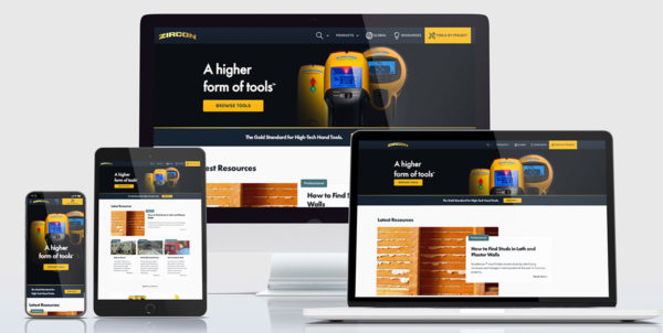Zircon Corporation new website design for 2019