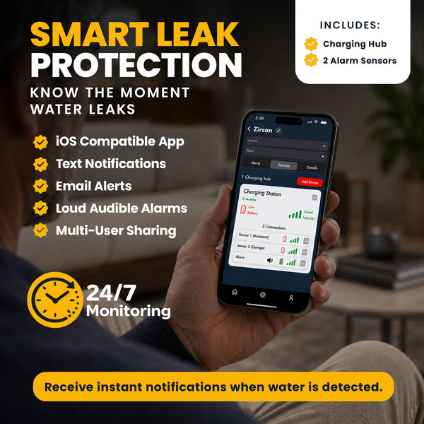 Leak Alert 360™ Smart Home Water Detection Kit - 2 Sensors