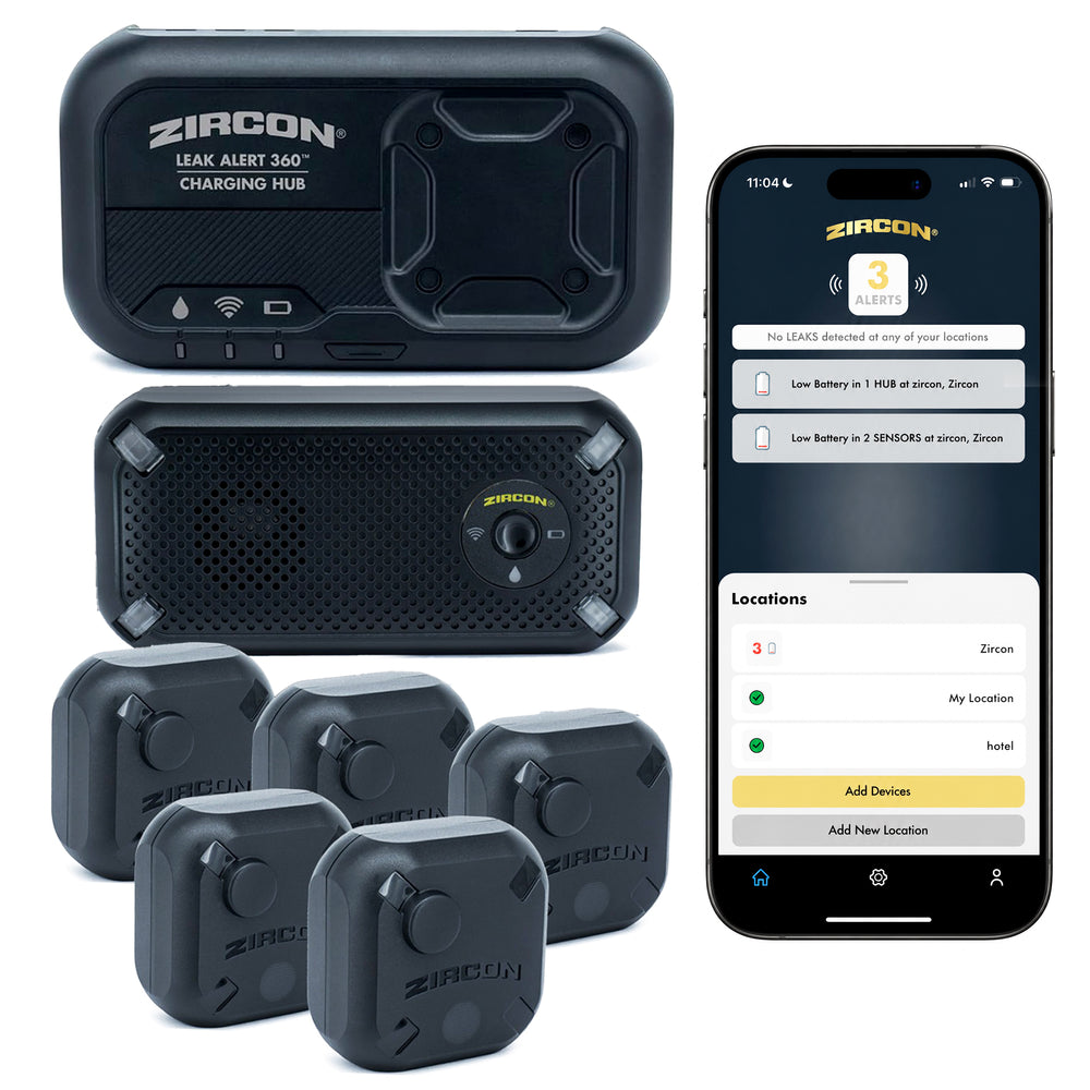 Leak Alert 360™ Smart Water Detection Kit  - 5 Sensors